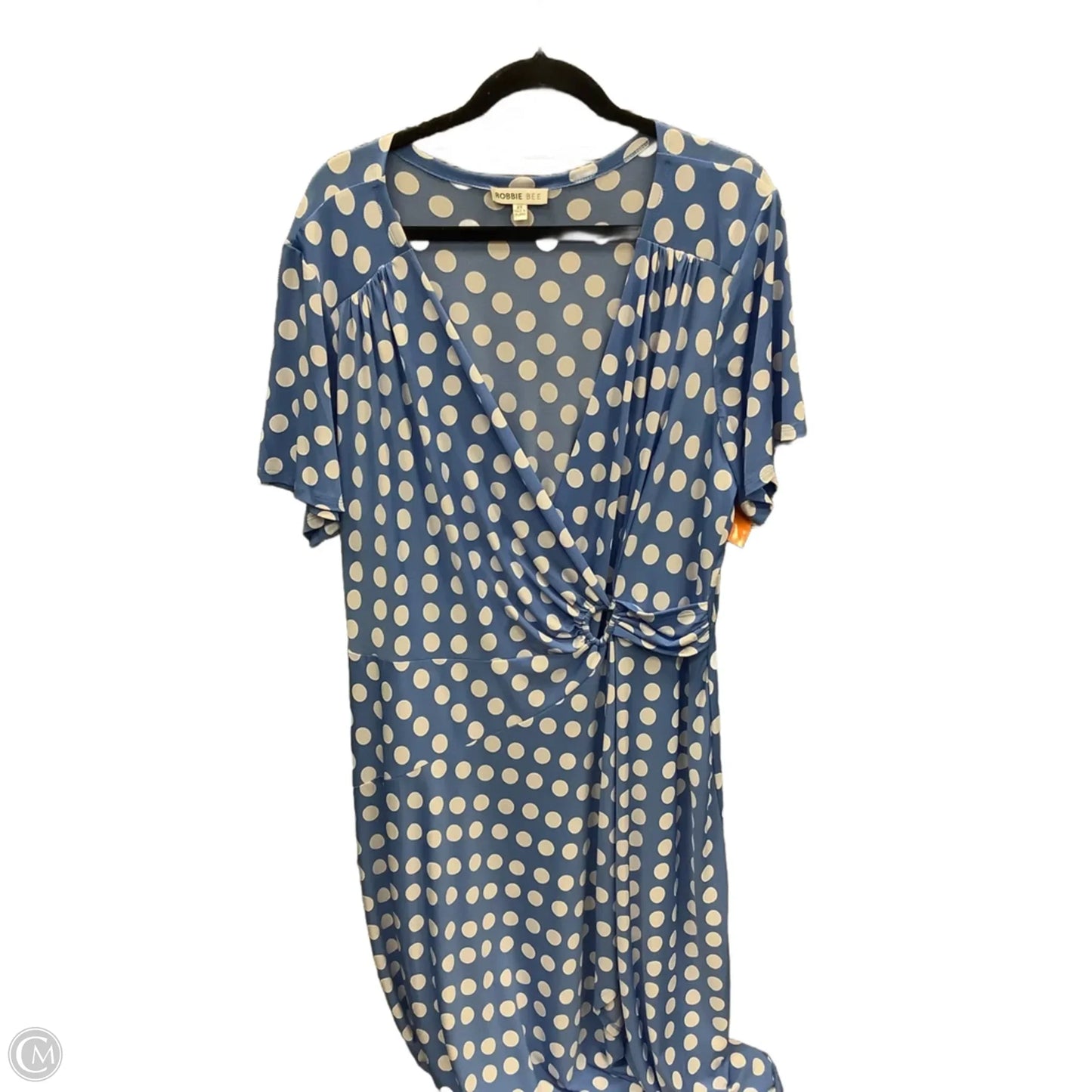 Dress Casual Midi By Robbie Bee In Blue, Size: 2x