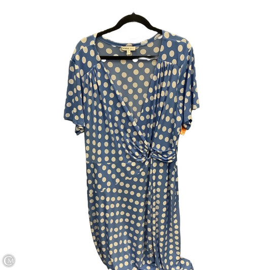Dress Casual Midi By Robbie Bee In Blue, Size: 2x