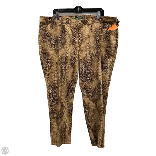 Pants Other By Lauren By Ralph Lauren In Snakeskin Print, Size: 20