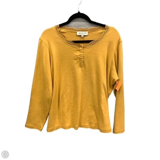 Top Long Sleeve By Jones New York In Yellow, Size: 2x