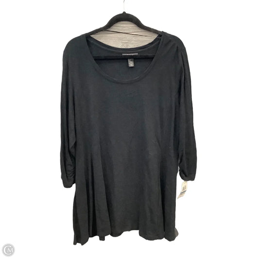 Tunic Long Sleeve By Style And Company In Black, Size: Xl