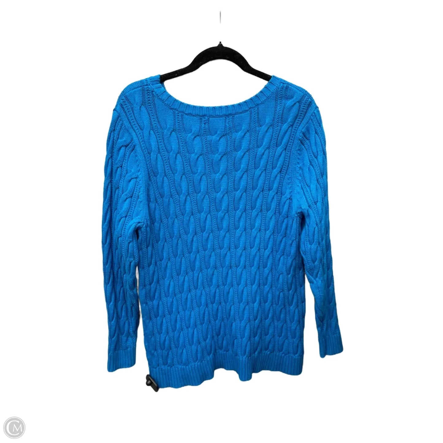 Sweater By Lands End In Blue, Size: 1x
