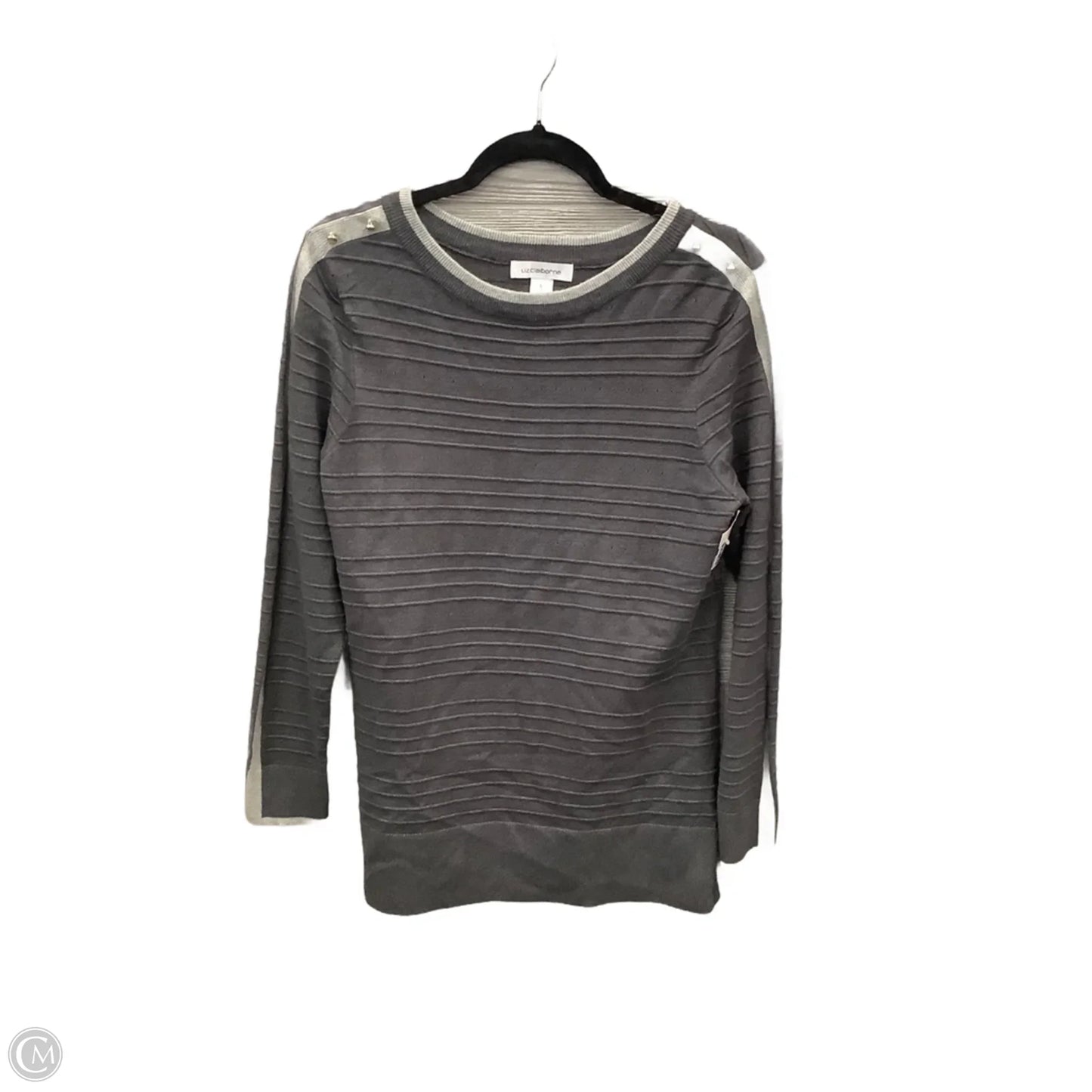 Top Long Sleeve By Liz Claiborne In Grey, Size: S