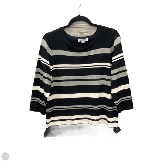 Top Long Sleeve By Liz Claiborne In Striped Pattern, Size: L