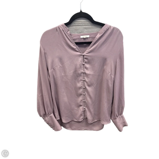 Blouse Long Sleeve By Maurices In Purple, Size: M