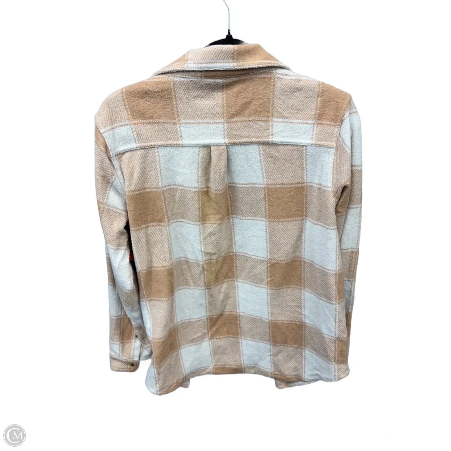 Top Long Sleeve By Time And Tru In Plaid Pattern, Size: M