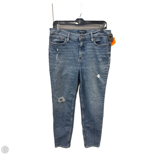 Jeans Skinny By Calvin Klein In Blue Denim, Size: 12