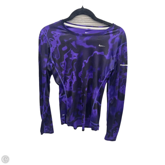 Athletic Top Long Sleeve Crewneck By Nike In Purple, Size: S