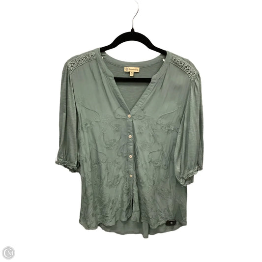 Top 3/4 Sleeve By Democracy In Green, Size: Xl