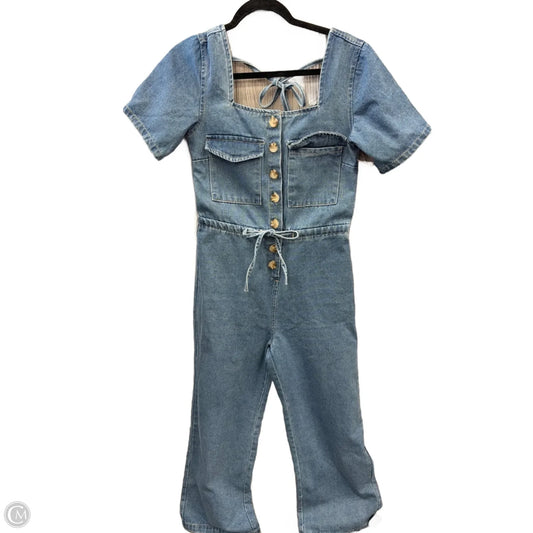 Jumpsuit By Boohoo Boutique In Blue Denim, Size: S