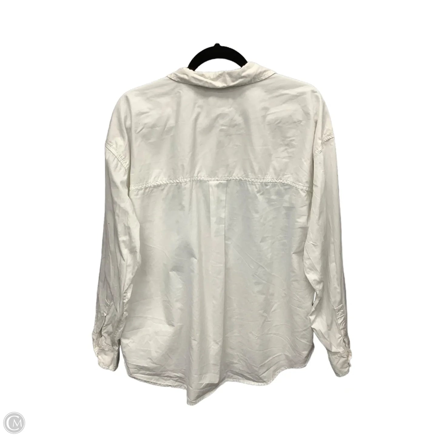 Top Long Sleeve By American Eagle In White, Size: L