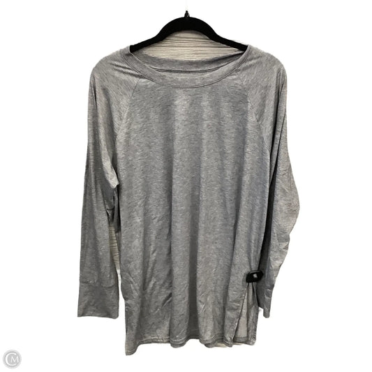 Athletic Top Long Sleeve Crewneck By Tek Gear In Grey, Size: Xxl