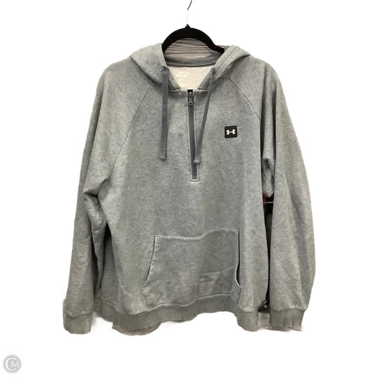 Sweatshirt Hoodie By Under Armour In Grey, Size: Xl