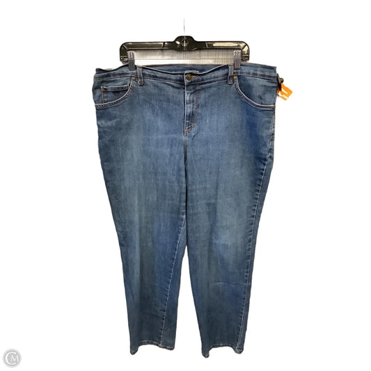 Jeans Straight By Gloria Vanderbilt In Blue Denim, Size: 16