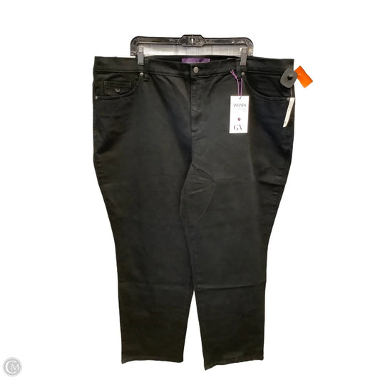Jeans Straight By Gloria Vanderbilt In Black Denim, Size: 22