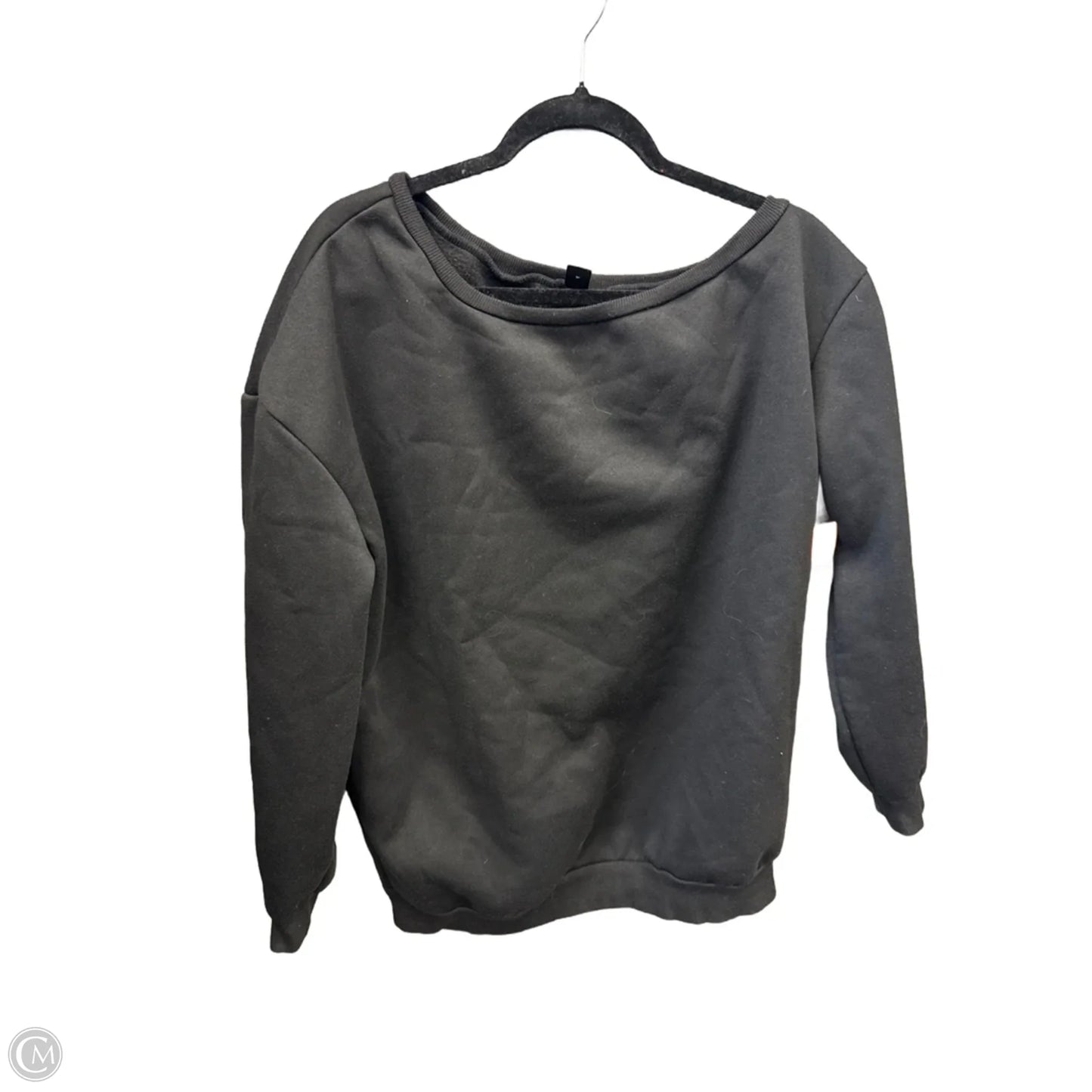 Sweatshirt Crewneck By Shein In Black, Size: L