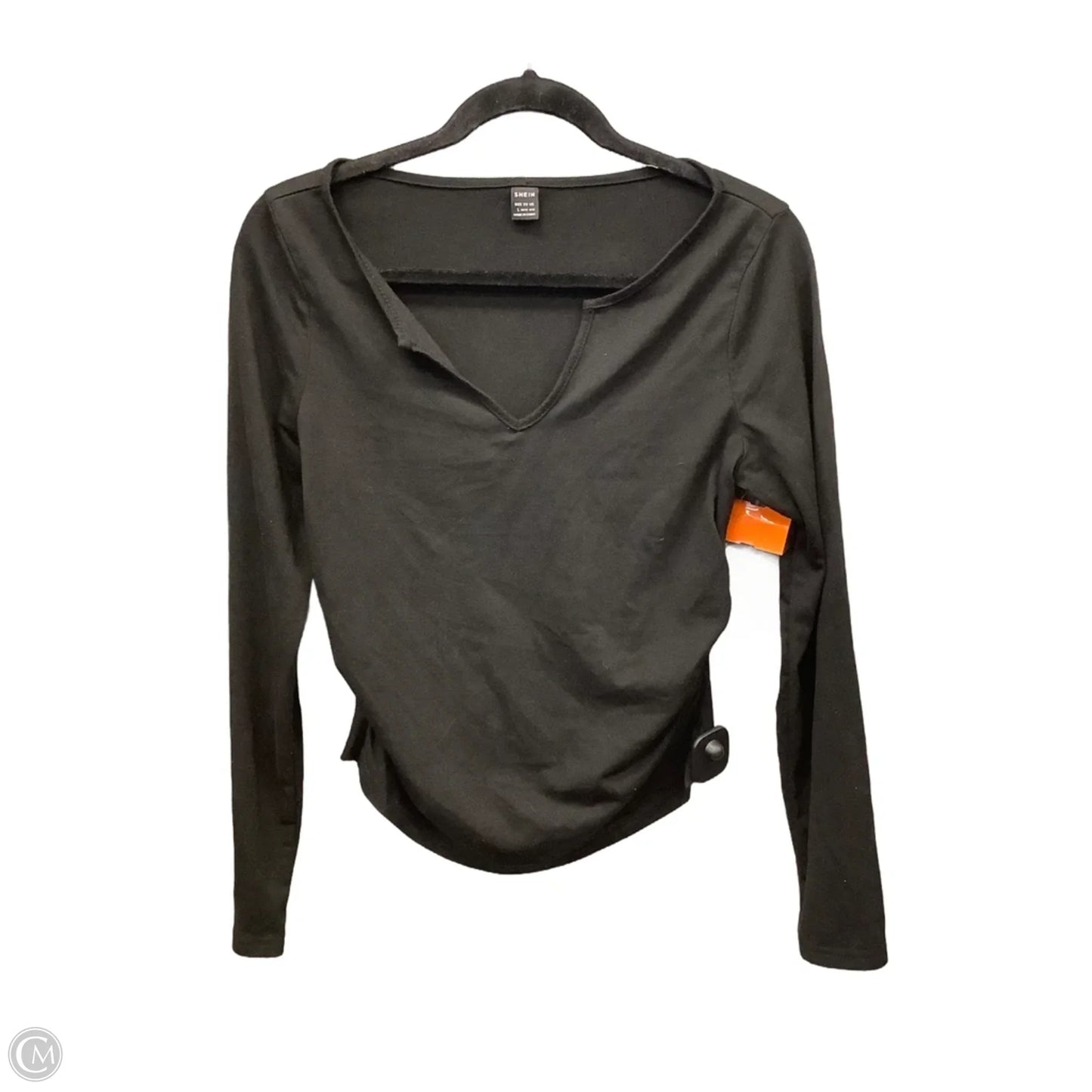 Top Long Sleeve Basic By Shein In Black, Size: L