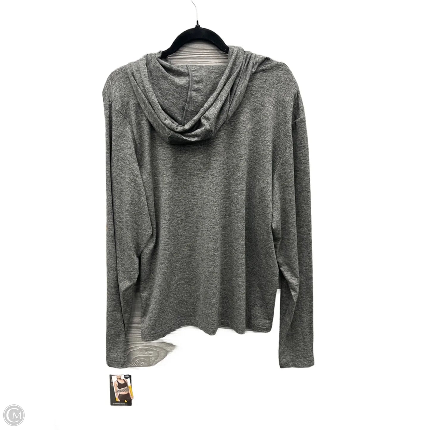 Athletic Top Long Sleeve Hoodie By Avia In Grey, Size: 3x