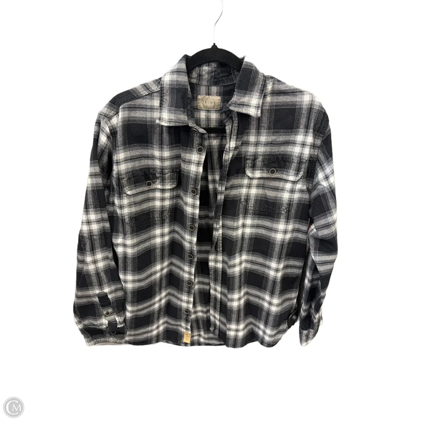 Top Long Sleeve By Jachs Girlfirend In Plaid Pattern, Size: M