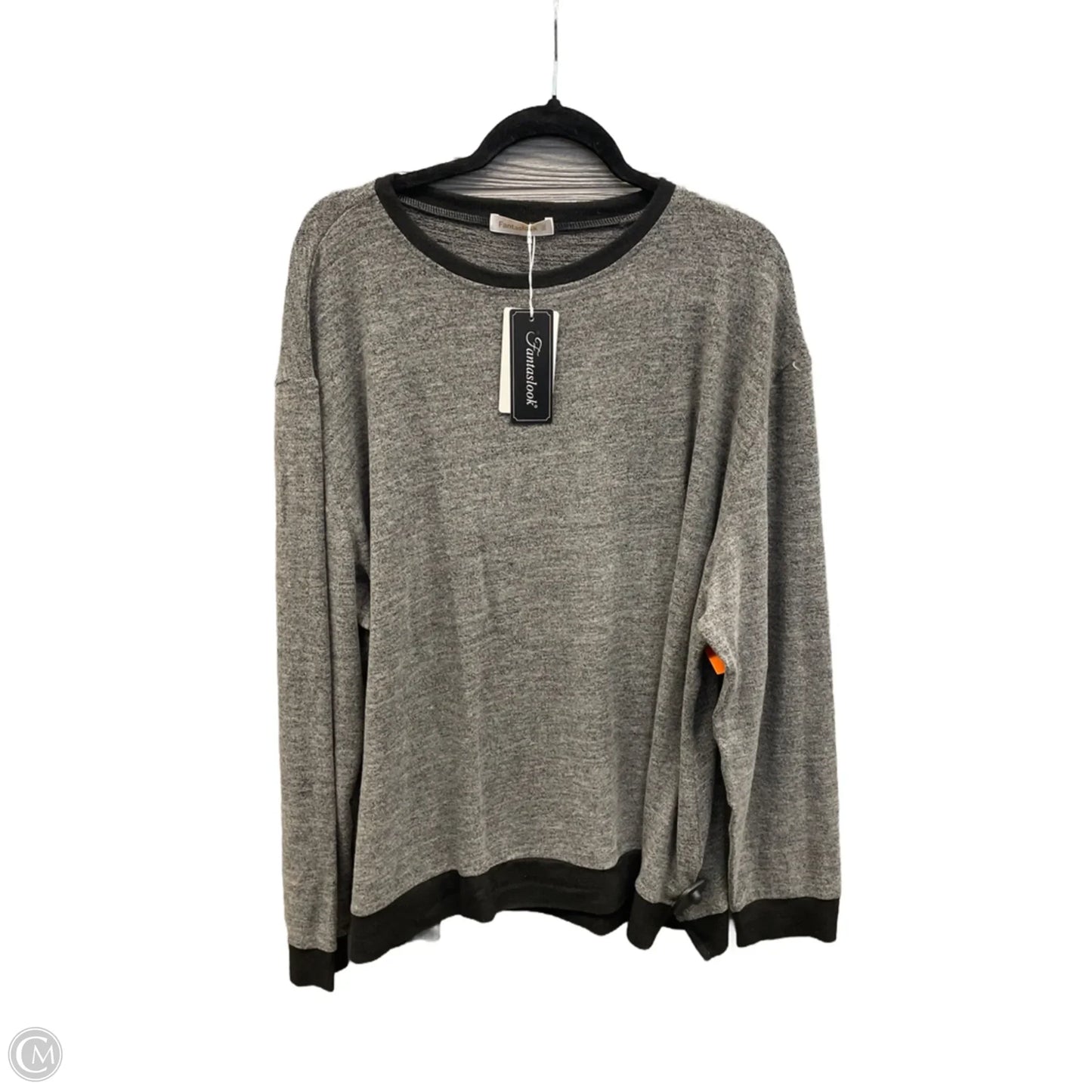 Top Long Sleeve By Clothes Mentor In Black & Grey, Size: 3x