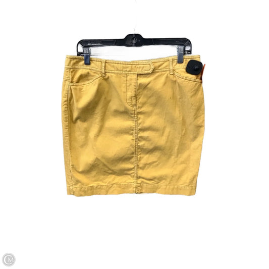Skirt Midi By Loft In Yellow, Size: 10