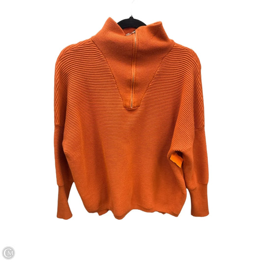 Sweatshirt Collar By Clothes Mentor In Orange, Size: L