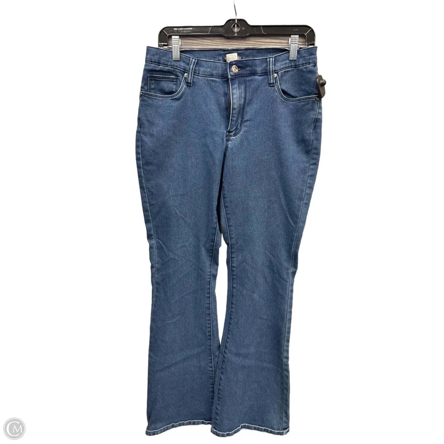 Jeans Flared By Venus In Blue Denim, Size: 8