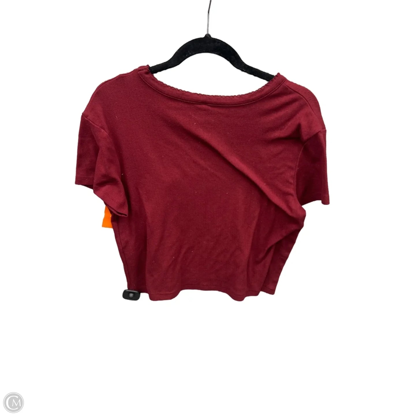 Top Short Sleeve Basic By Auden In Red, Size: S