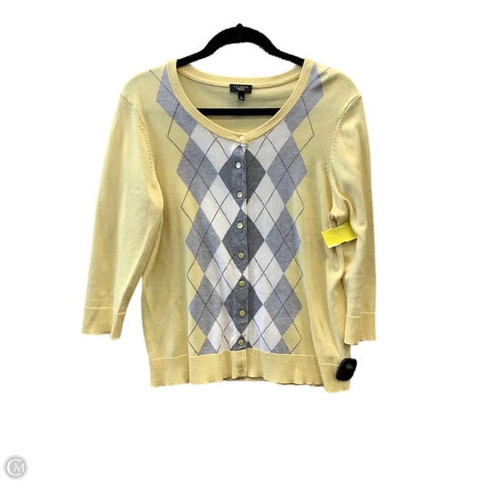 Cardigan By Talbots In Yellow, Size: L
