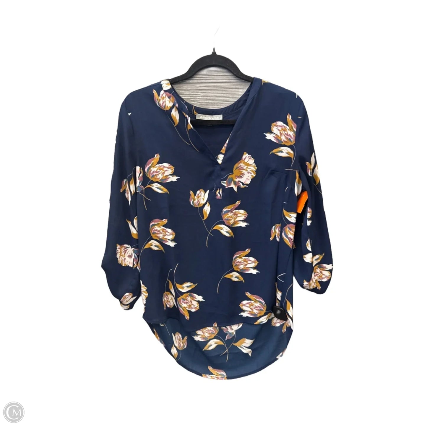 Top Long Sleeve By Daniel Rainn In Blue, Size: L