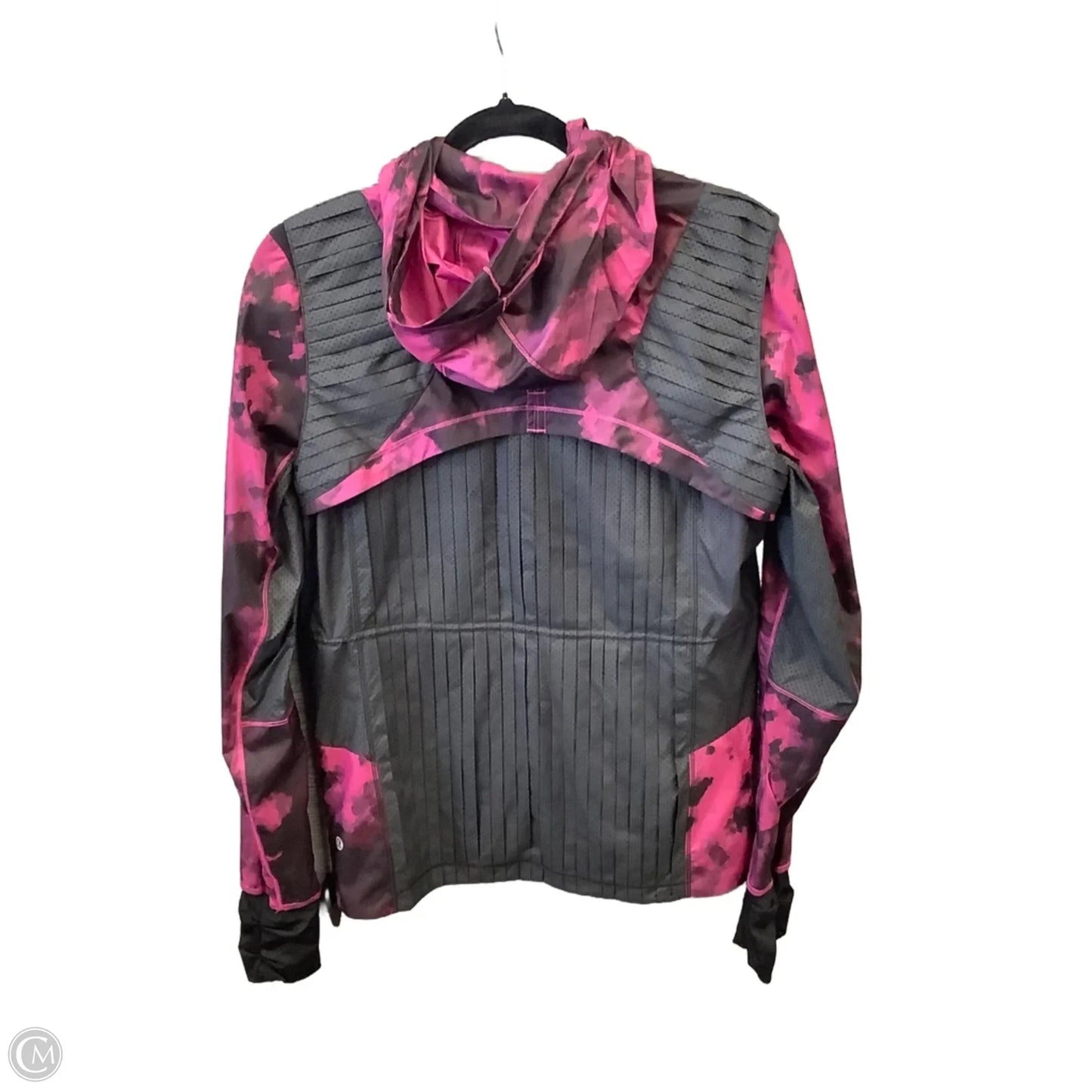 Athletic Jacket By Lululemon In Black & Pink, Size: M