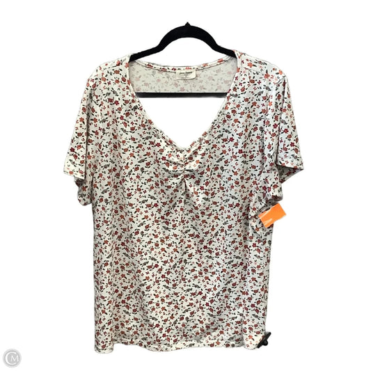 Top Short Sleeve By Free Kisses In Floral Print, Size: 3x