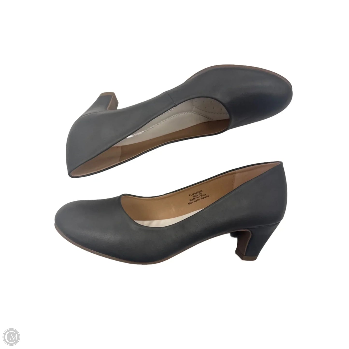 Shoes Heels Block By Clothes Mentor In Grey, Size: 10