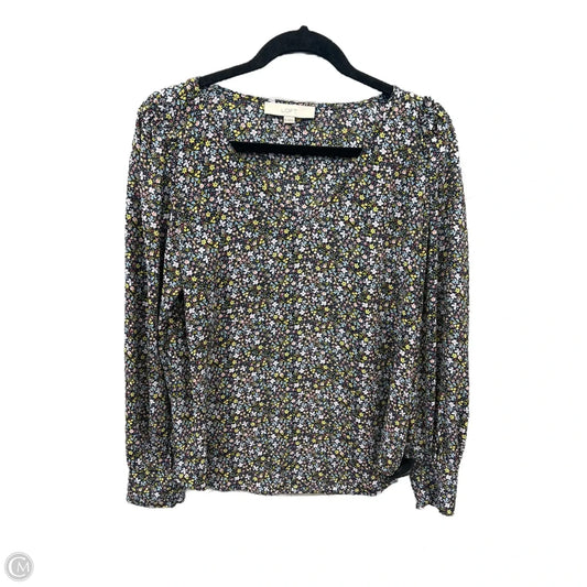 Blouse Long Sleeve By Loft In Floral Print, Size: M