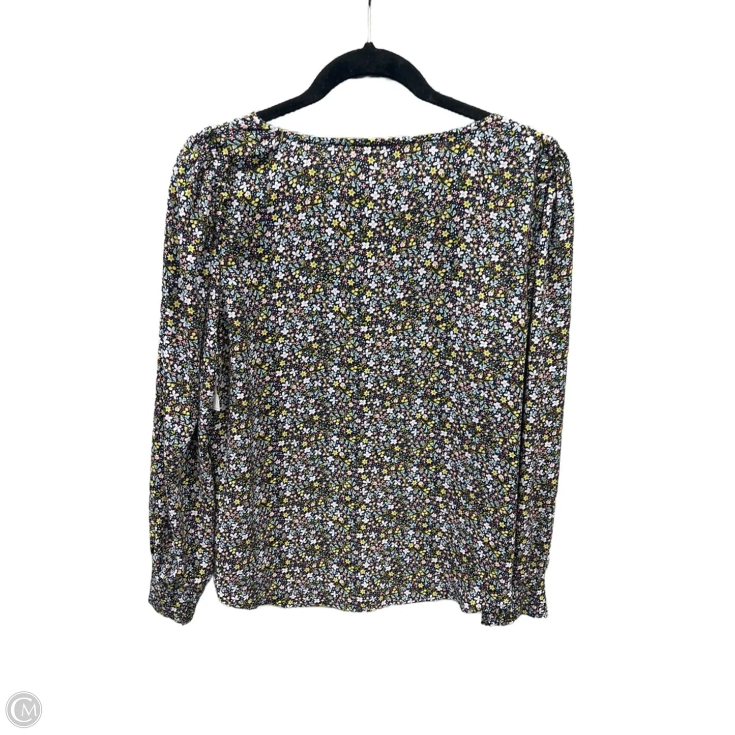 Blouse Long Sleeve By Loft In Floral Print, Size: M