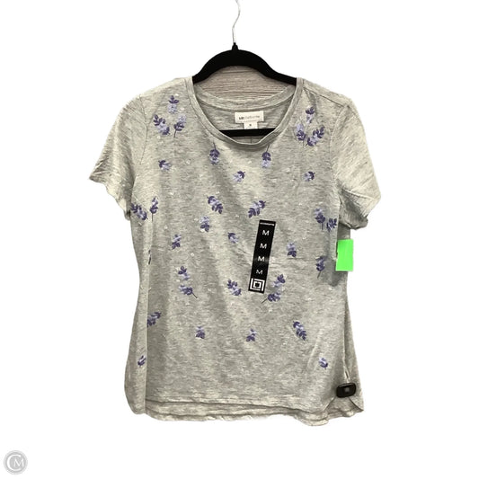 Top Short Sleeve By Liz Claiborne In Grey, Size: M