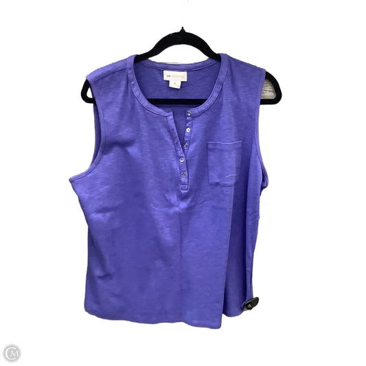 Top Sleeveless By Liz Claiborne In Purple, Size: M