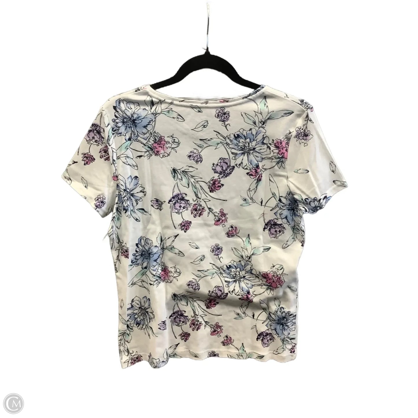 Top Short Sleeve By Croft And Barrow In White, Size: M