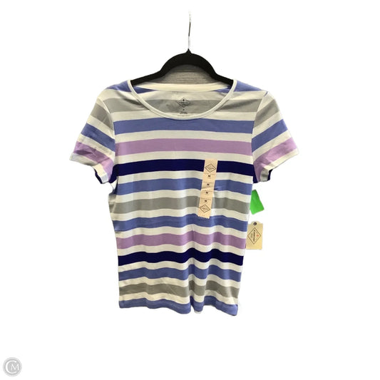 Top Short Sleeve By St Johns Bay In Striped Pattern, Size: M
