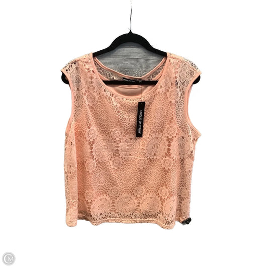 Top Sleeveless By Unique Spectrum In Orange, Size: L