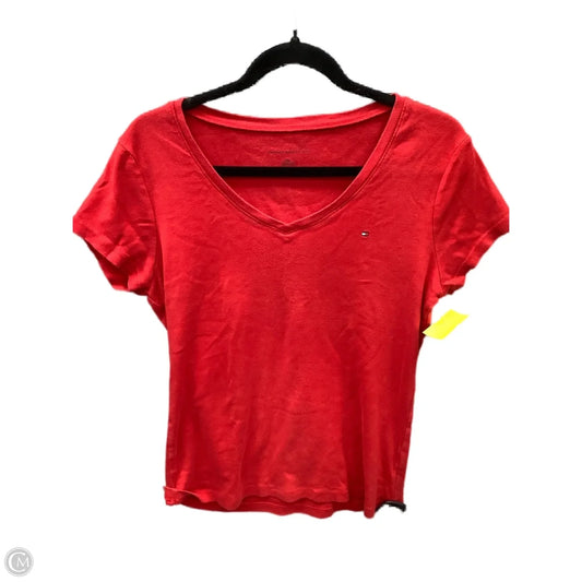 Top Short Sleeve Basic By Tommy Hilfiger In Red, Size: L