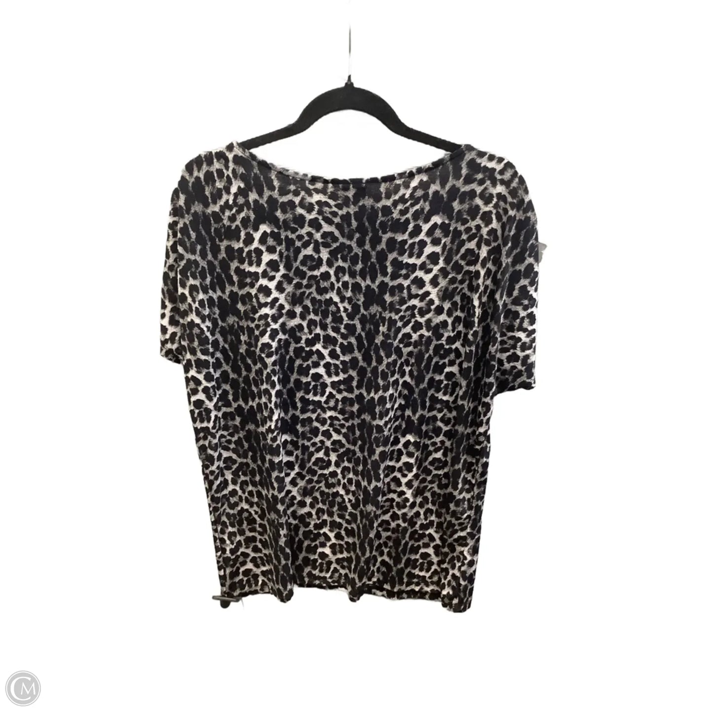 Top Short Sleeve By Jaclyn Smith In Animal Print, Size: Xl