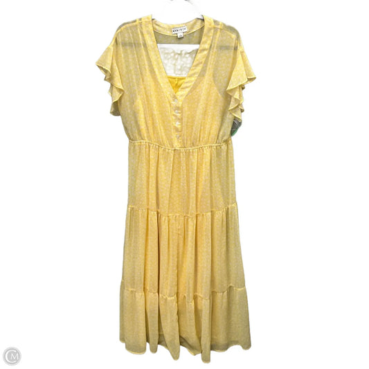 Dress Casual Maxi By Ava & Viv In Yellow, Size: 1x