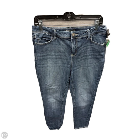 Jeans Skinny By Simply Vera In Blue Denim, Size: 12