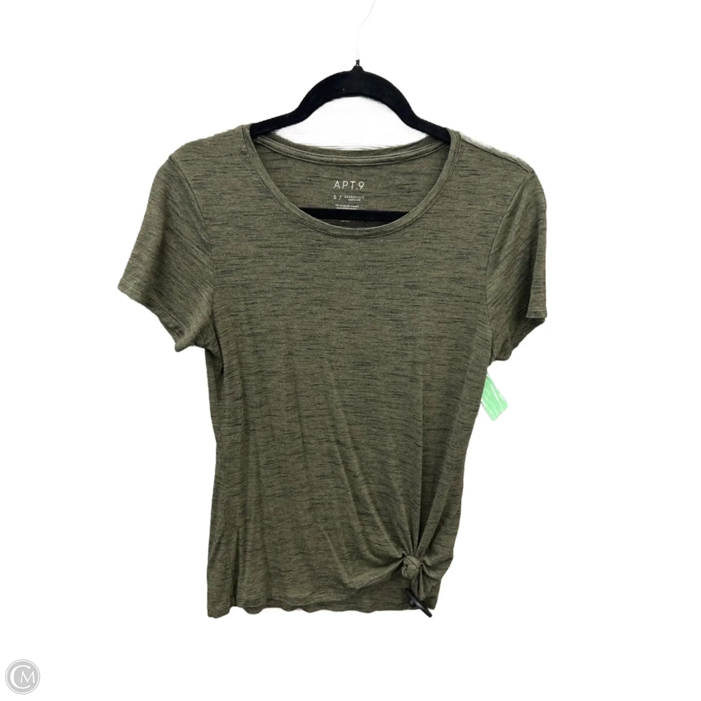 Top Short Sleeve Basic By Apt 9 In Green, Size: S