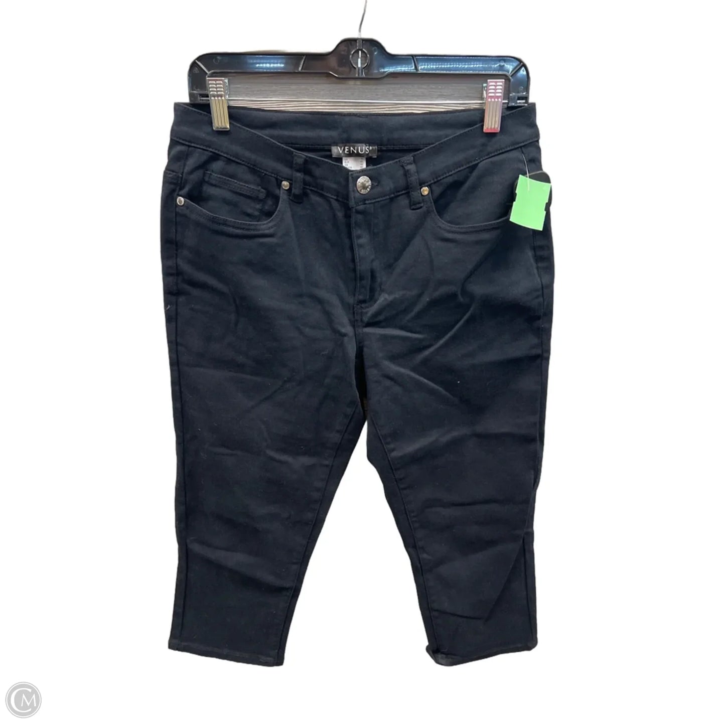 Capris By Venus In Black Denim, Size: 8