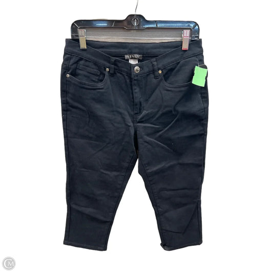 Capris By Venus In Black Denim, Size: 8