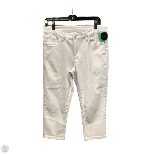 Pants Cropped By Venus In White Denim, Size: 8