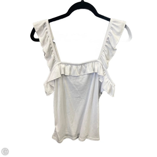 Top Sleeveless By Clothes Mentor In White, Size: L