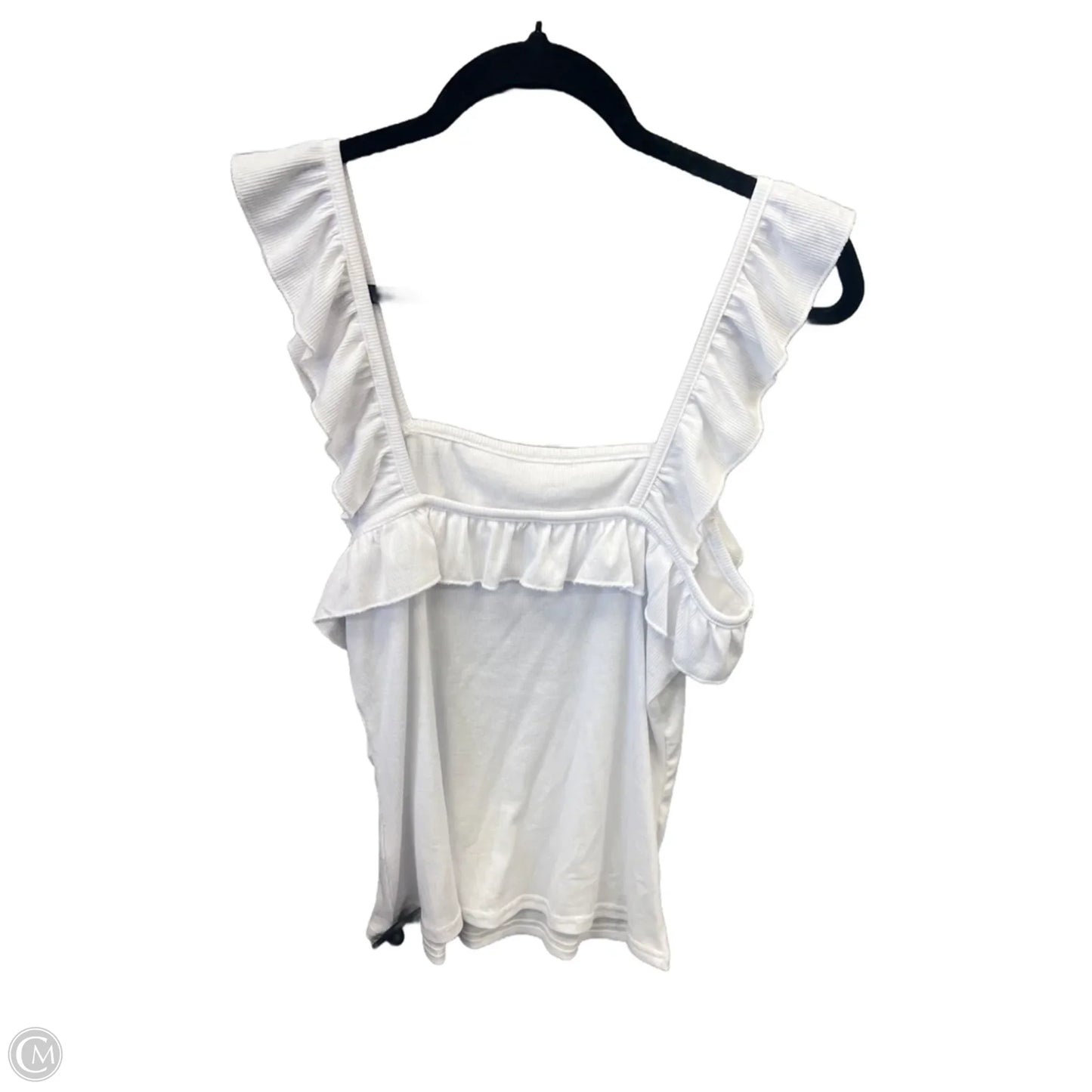 Top Sleeveless By Clothes Mentor In White, Size: L